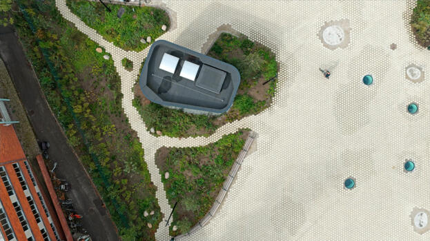 Frederiksberg (DNK), Town Hall, Asak Flyt Cubus Objectcolour 1418. I © by ASAK, Norway