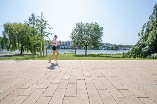 Koblenz (D), Kaiserin-Augusta-Promenade, Corio EcoTerra, Objectcolor 8015.