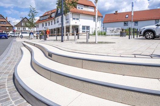 Waldeck (DE), inner city, Concept Design steps in combination with Umbriano  granitgrey.