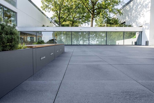 Menden (D), Company headquater, Umbriano Grau anthracite, textured.