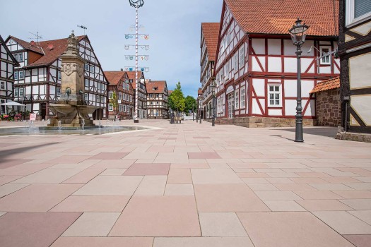 Hofgeismar (DE), Marktplatz, Palladio Objectcolour 4062, 4061 and 4053.