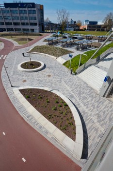 Nijmegen, Station Goffert, Palladio Colours 11.05, 13.01 and 13.05.