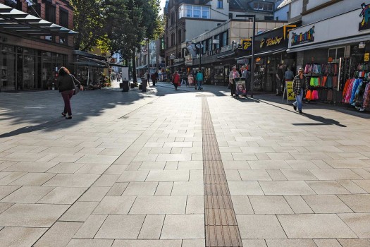 Limburg (DE), Town center, Umbriano Granite beige textured.