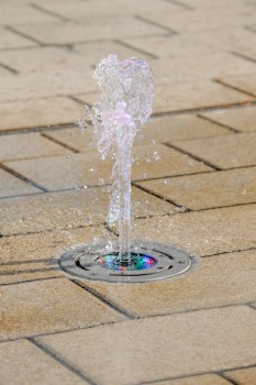 Limburg (DE), Town center, Umbriano Granite beige textured.