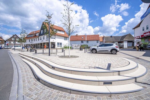 Waldeck (DE), inner city, Concept Design steps in combination with Umbriano  granitgrey.
