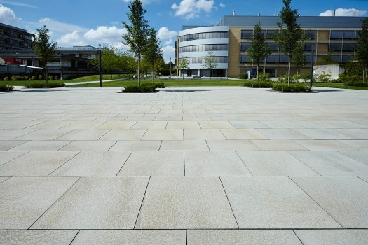 Marburg (D), University, Umbriano Granite beige textured.