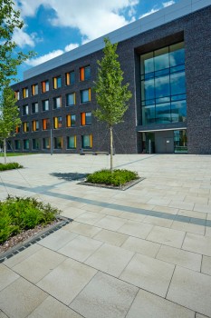 Marburg (D), University, Umbriano Granite beige textured.